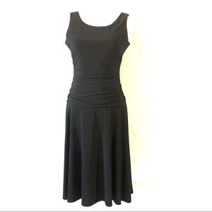 Mariage Black Stretch Ruched Sleeveless Dress